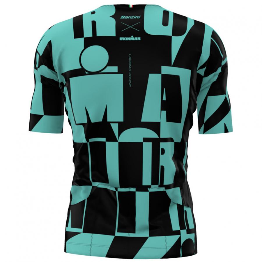 Santini Ironman Enigma Triathlon Jersey-Aqua - D Byk Store