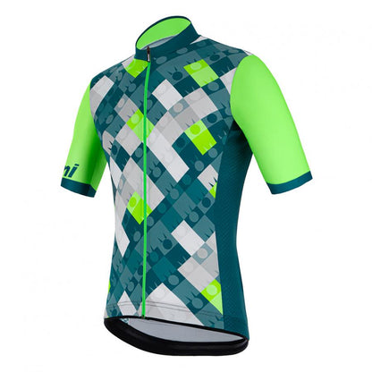 Santini Ironman VIS Jersey-Fluo Green - D Byk Store
