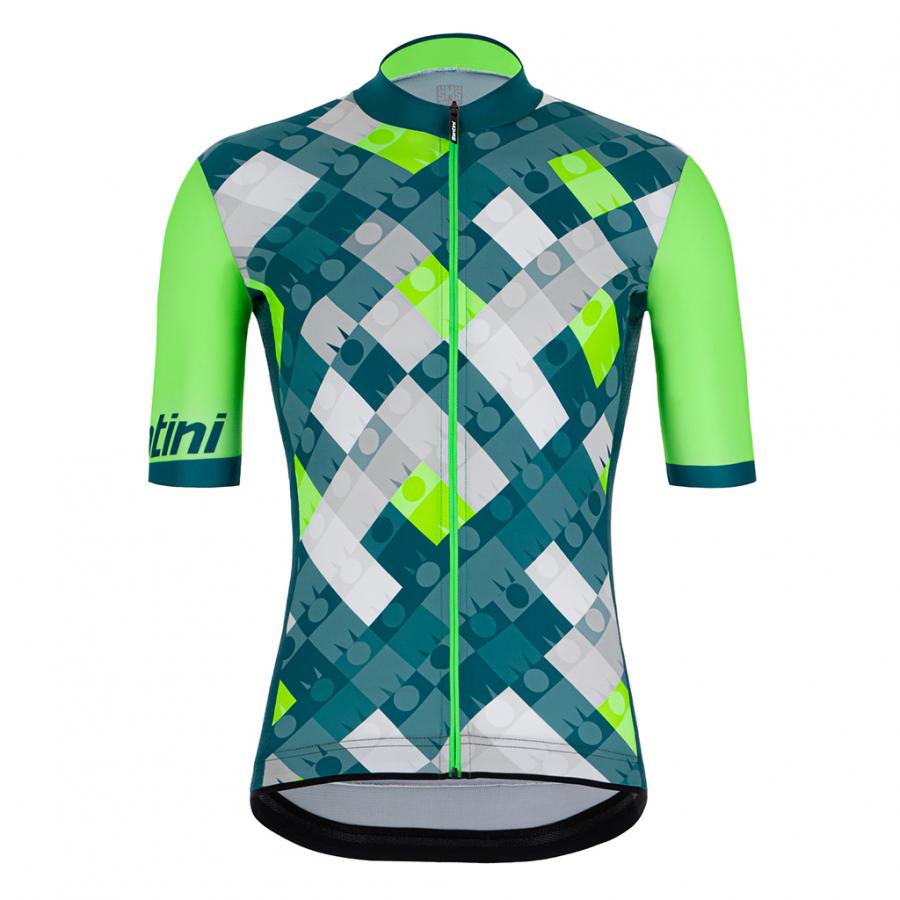 Santini Ironman VIS Jersey-Fluo Green - D Byk Store