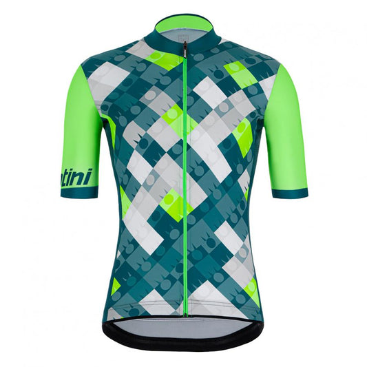 Santini Ironman VIS Jersey-Fluo Green - D Byk Store