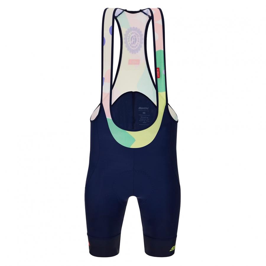 Santini La Vuelta KM Cero Bibshorts-Navy Blue - D Byk Store