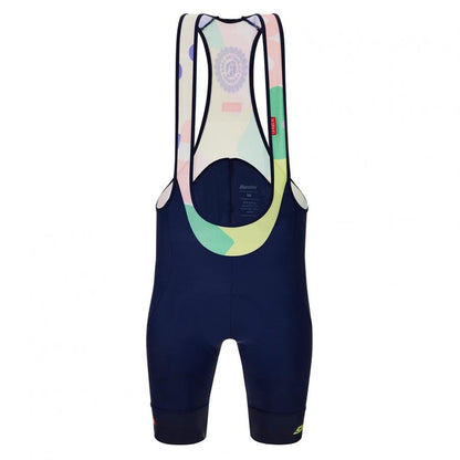 Santini La Vuelta KM Cero Bibshorts-Navy Blue - D Byk Store