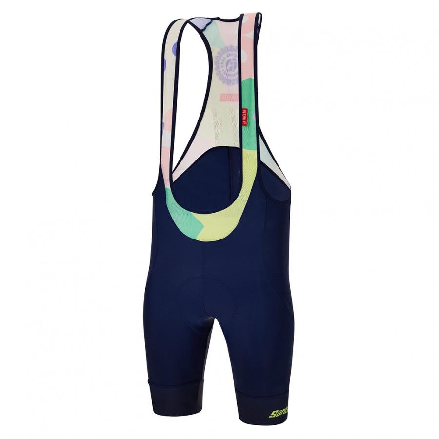 Santini La Vuelta KM Cero Bibshorts-Navy Blue - D Byk Store