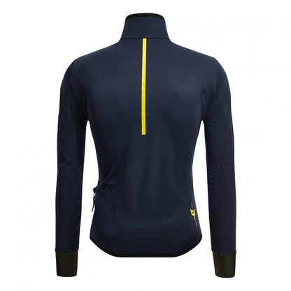 Santini Le Maillot Jaune Rain & Wind Jacket-Navy Blue - D Byk Store