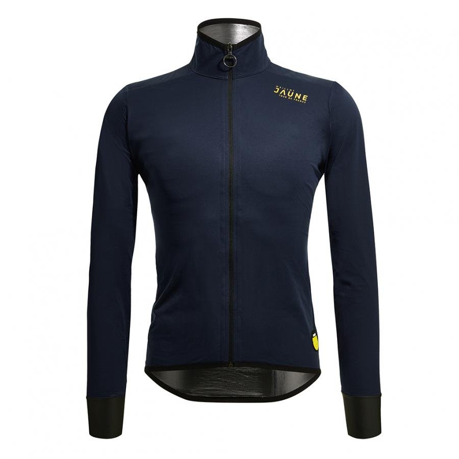 Santini Le Maillot Jaune Rain & Wind Jacket-Navy Blue - D Byk Store