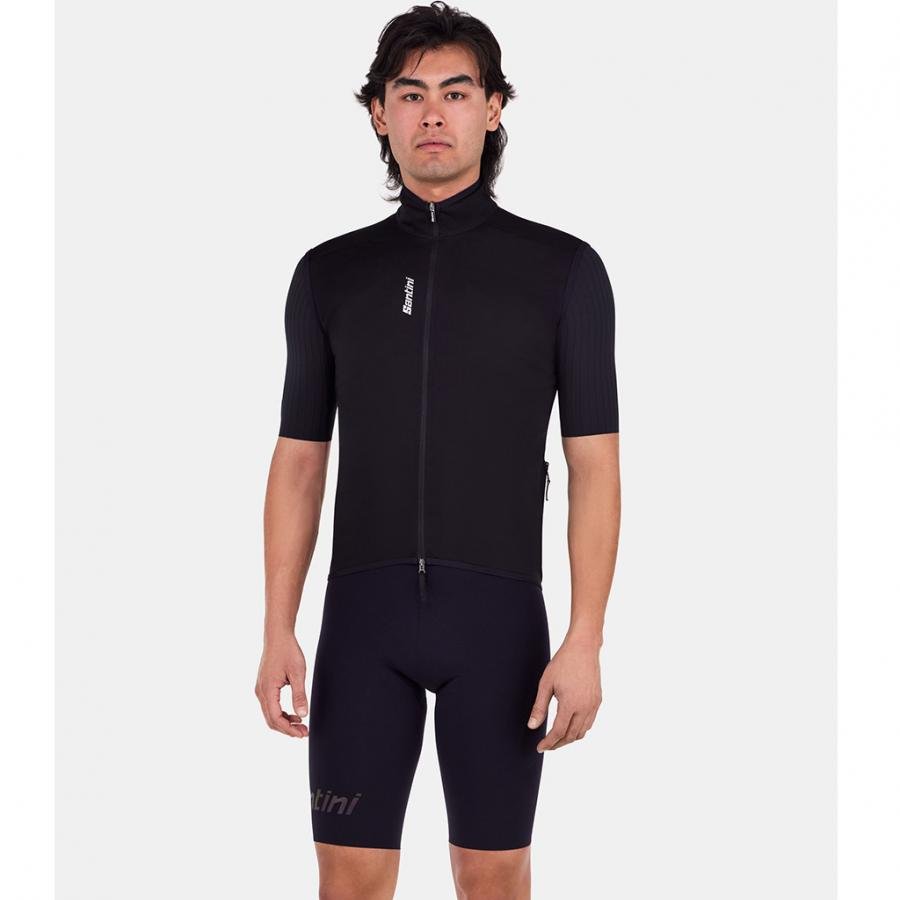 Santini Magic Unisex Packable Waterproof Vest-Black - D Byk Store