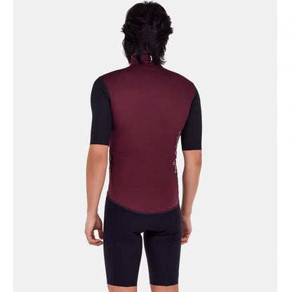 Santini Magic Unisex Packable Waterproof Vest-Burgundy - D Byk Store