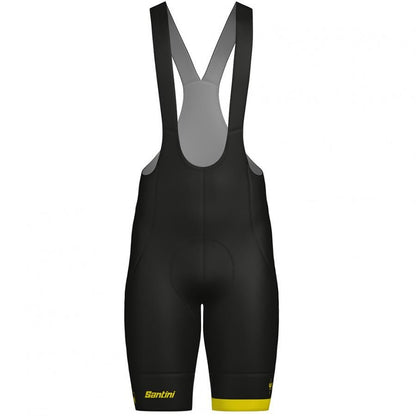 Santini Maillot Jaune Col De La Madeleine Bibshorts-Black - D Byk Store