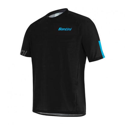 Santini MTB Sasso Jersey-Black/Turquoise - D Byk Store