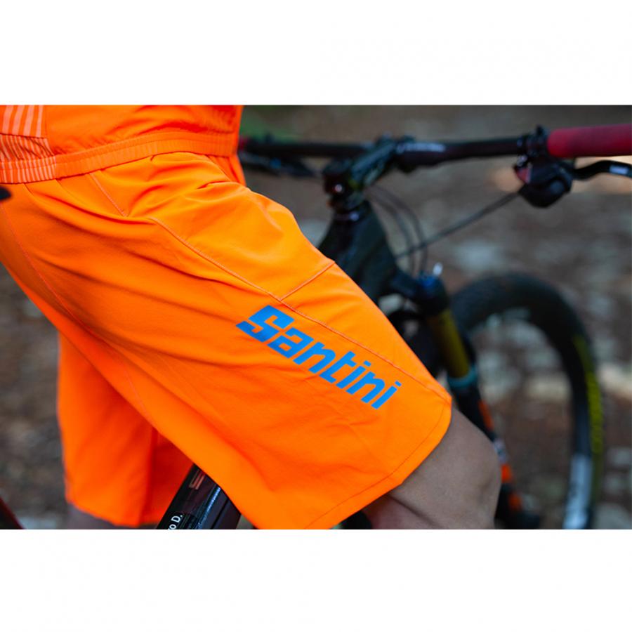 Santini MTB Selva Shorts-Flashy Orange - D Byk Store