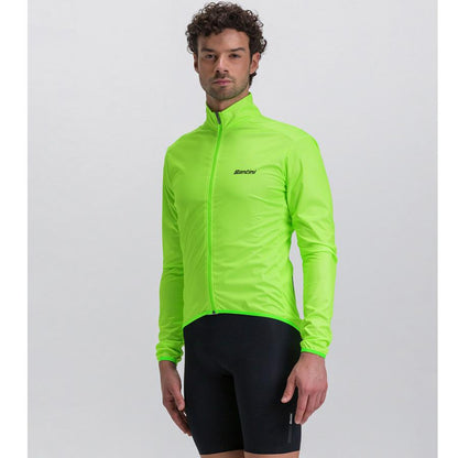 Santini Nebula Wind Jacket-Fluo Green - D Byk Store