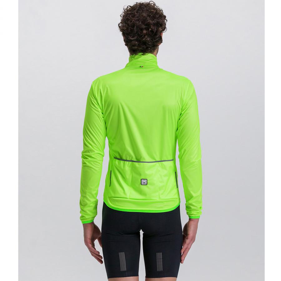Santini Nebula Wind Jacket-Fluo Green - D Byk Store