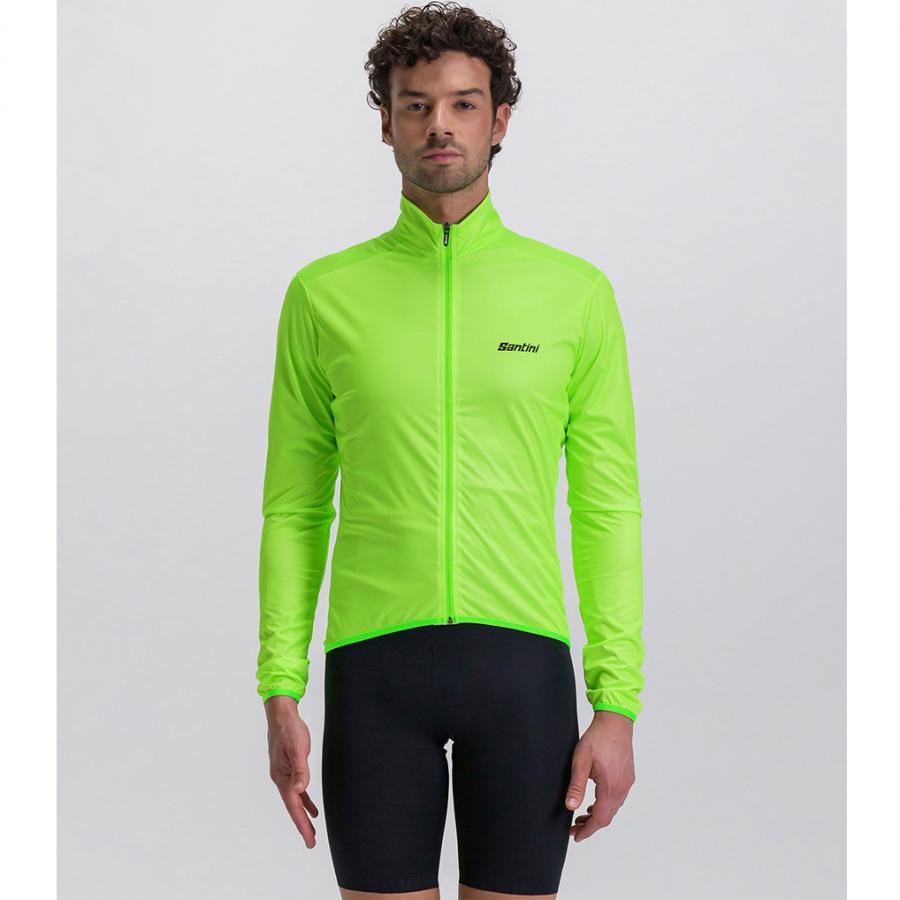 Santini Nebula Wind Jacket-Fluo Green - D Byk Store