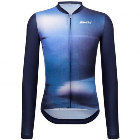Santini Ombra Eco Sleek Long Sleeve Unisex Jersey-Blue - D Byk Store