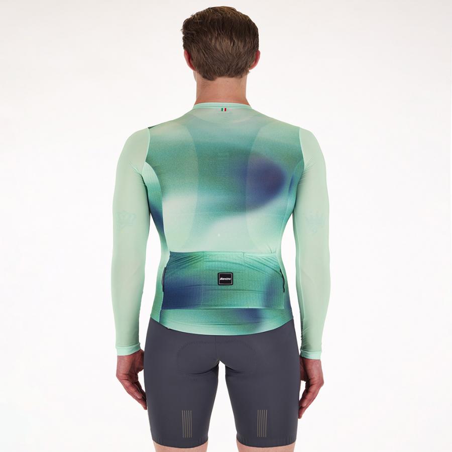 Santini Ombra Eco Sleek Long Sleeve Unisex Jersey-Green - D Byk Store