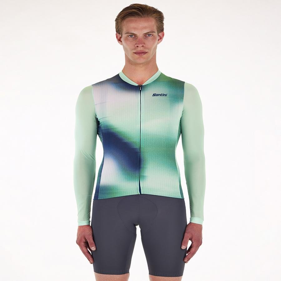 Santini Ombra Eco Sleek Long Sleeve Unisex Jersey-Green - D Byk Store