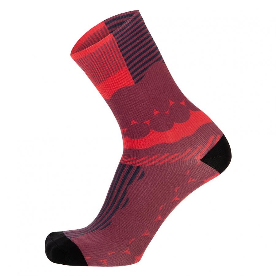 Santini Optic Socks-Red - D Byk Store