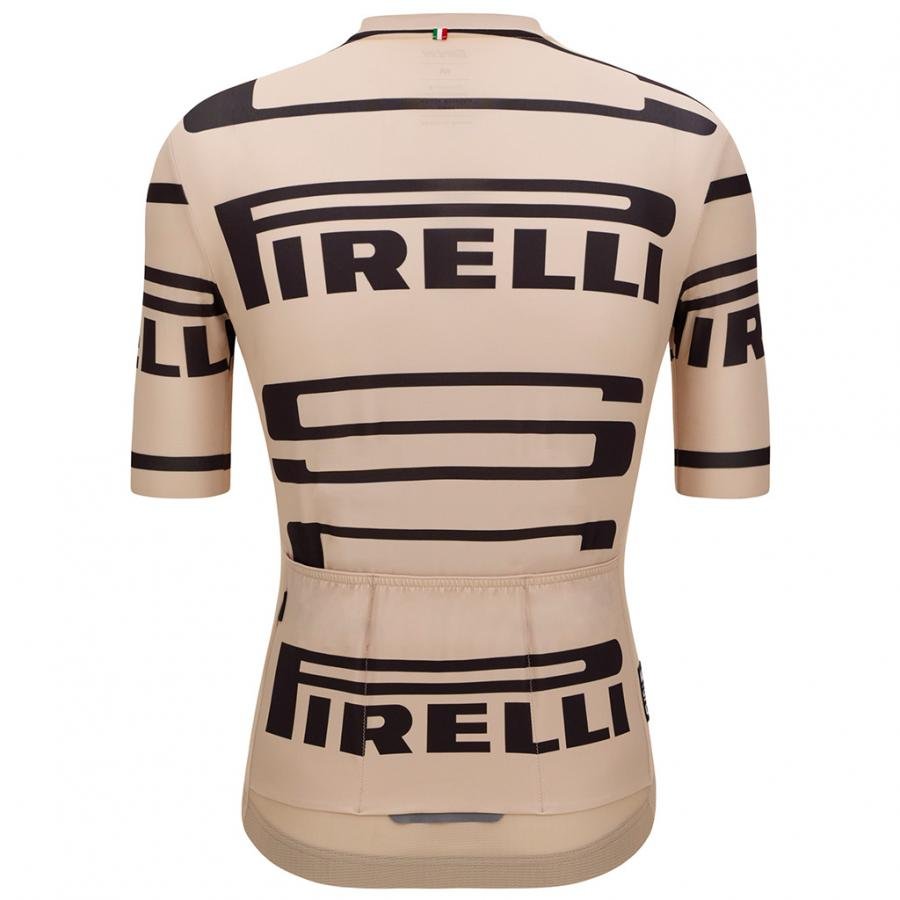 Santini Pirelli Sport Club Unisex Jersey-Beige - D Byk Store