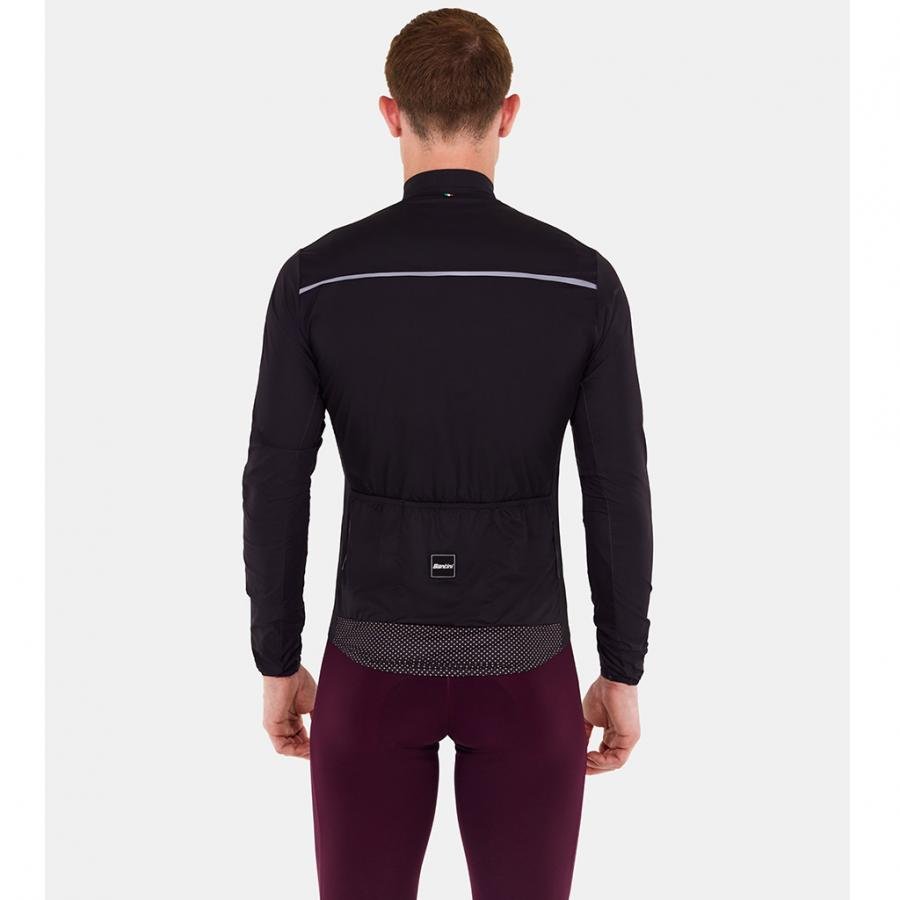Santini Ready To Ride Unisex Wind Jacket-Black - D Byk Store