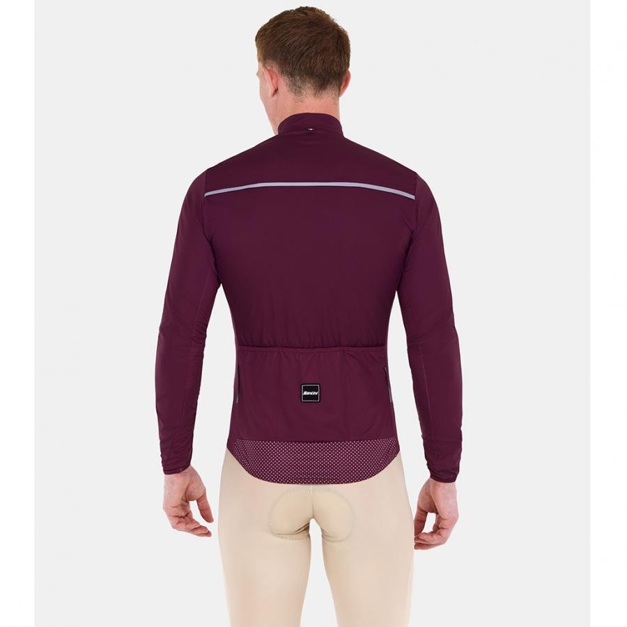 Santini Ready To Ride Unisex Wind Jacket-Burgundy - D Byk Store