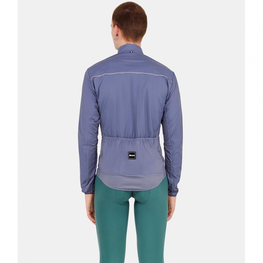 Santini Ready To Ride Unisex Wind Jacket-Light Blue - D Byk Store