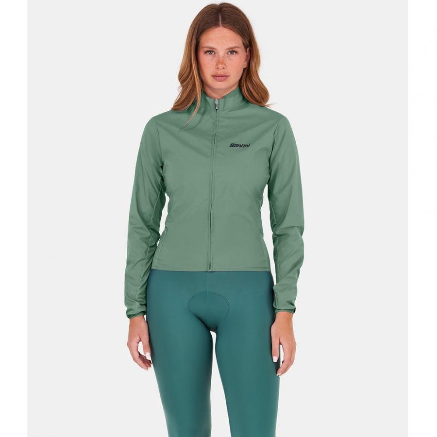 Santini Ready To Ride Unisex Wind Jacket-Sage Green - D Byk Store
