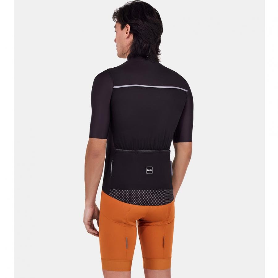 Santini Ready To Ride Unisex Wind Vest-Black - D Byk Store
