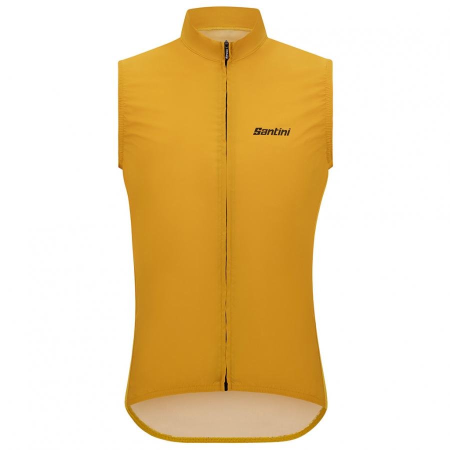 Santini Ready To Ride Unisex Wind Vest-Ochre - D Byk Store