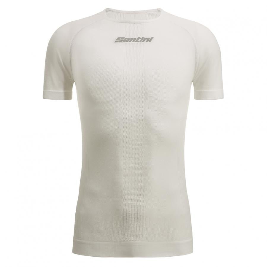 Santini Rete Baselayer (Short Sleeve)-White - D Byk Store