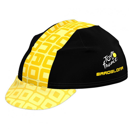 Santini TDF Grand Depart Barcelone Cycling Cap-Yellow - D Byk Store