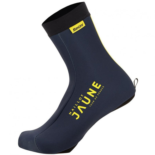 Santini TDF Le Maillot Jaune Shoecovers-Navy Blue - D Byk Store