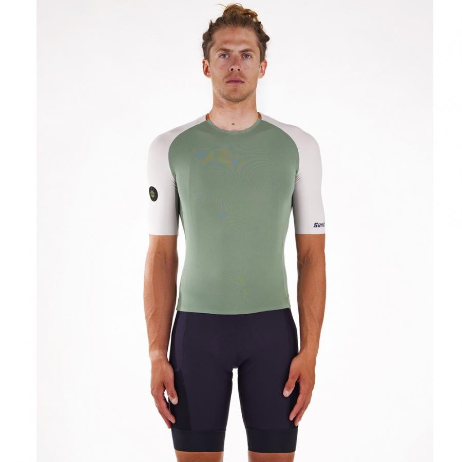 Santini Terranova Pelle Unisex Jersey-Military Green - D Byk Store