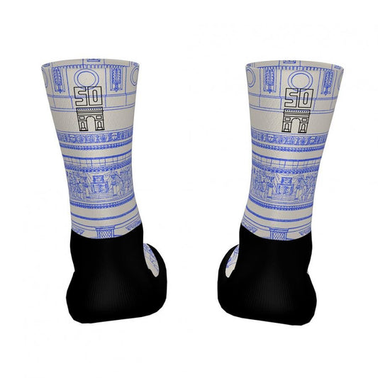 Santini Tour De France Arrivee Arc De Triomphe Socks-Print - D Byk Store