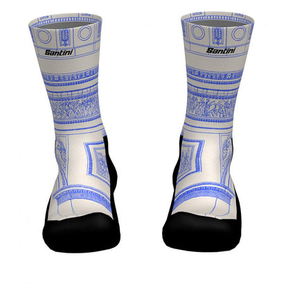 Santini Tour De France Arrivee Arc De Triomphe Socks-Print - D Byk Store
