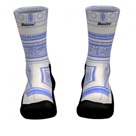 Santini Tour De France Arrivee Arc De Triomphe Socks-Print - D Byk Store