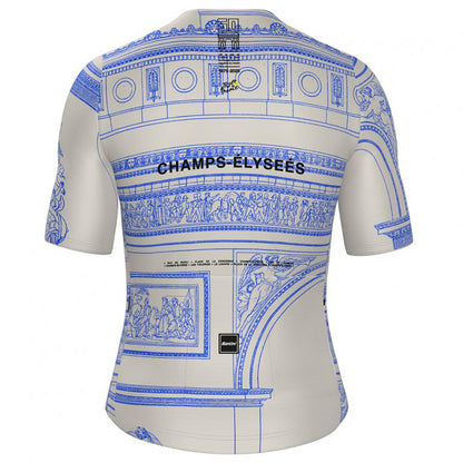 Santini Tour De France Arrivee Arc De Triomphe Unisex Jersey-White - D Byk Store