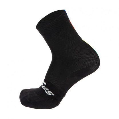 Santini UCI Official Rainbow Socks-Black - D Byk Store