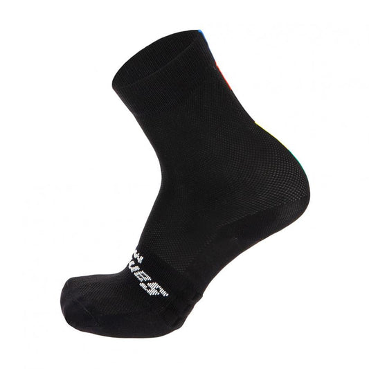 Santini UCI Official Rainbow Socks-Black - D Byk Store