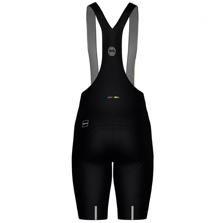 Santini UCI World Champion Mondo Bibshorts-Black - D Byk Store