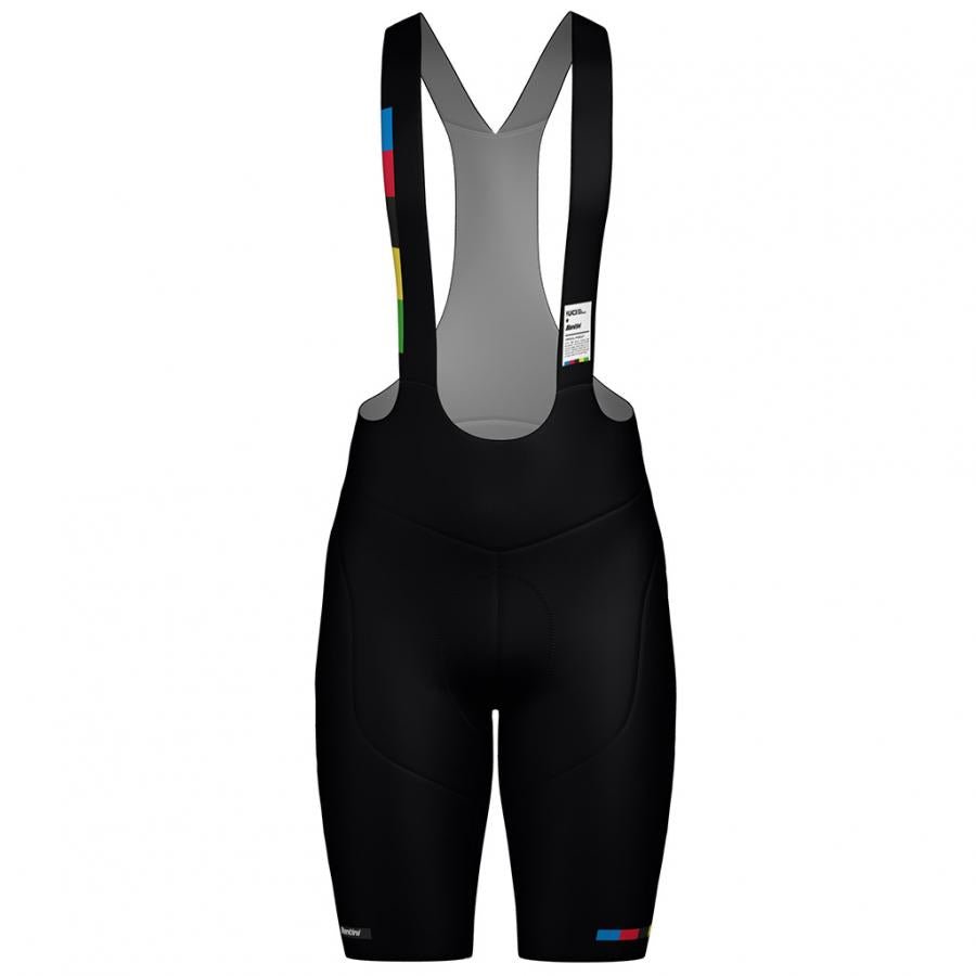 Santini UCI World Champion Mondo Bibshorts-Black - D Byk Store