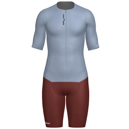 Santini Viper Long Distance Trisuit (Short Sleeve)-Light Blue - D Byk Store
