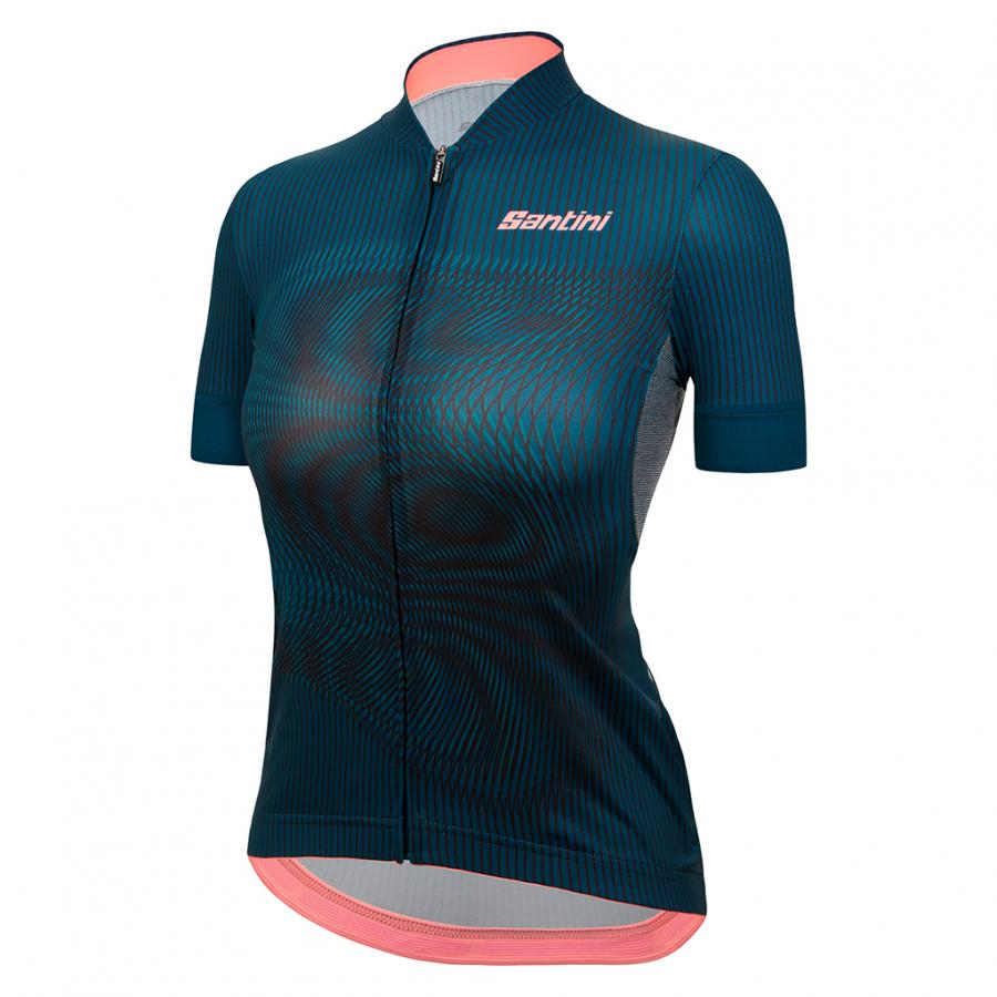 Santini Wmn Delta Vortex Jersey-Teal - D Byk Store