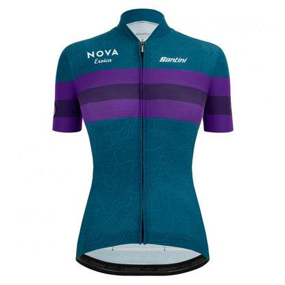 Santini Wmn Eroica Opera Jersey-Teal - D Byk Store