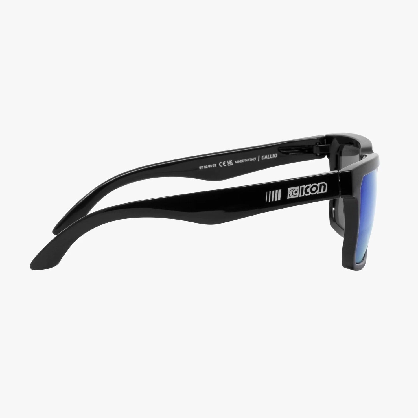SC Icon Gallio Lifestyle Sunglasses - Black Gloss / Multimirror Blue - D Byk Store