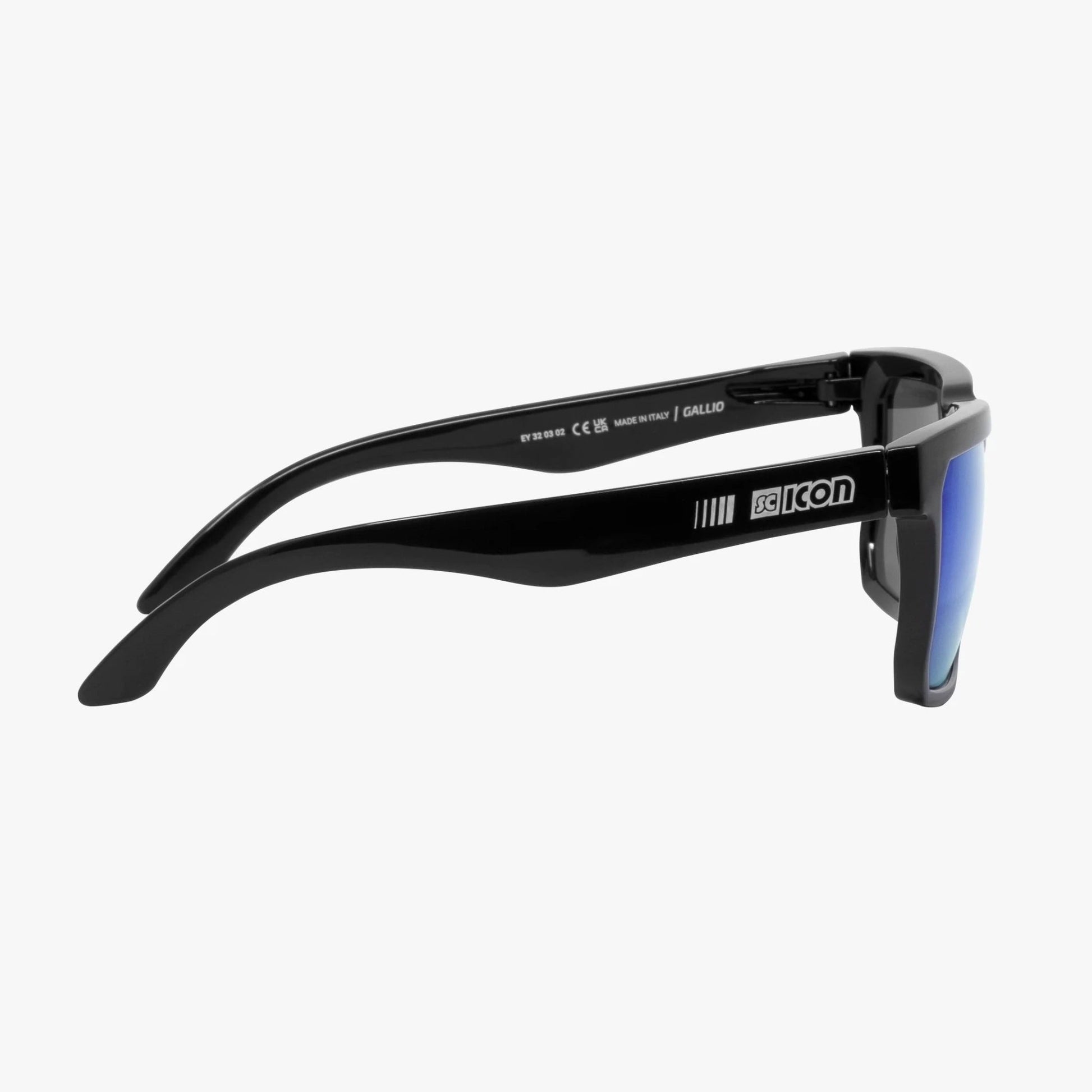 SC Icon Gallio Lifestyle Sunglasses - Black Gloss / Multimirror Blue - D Byk Store