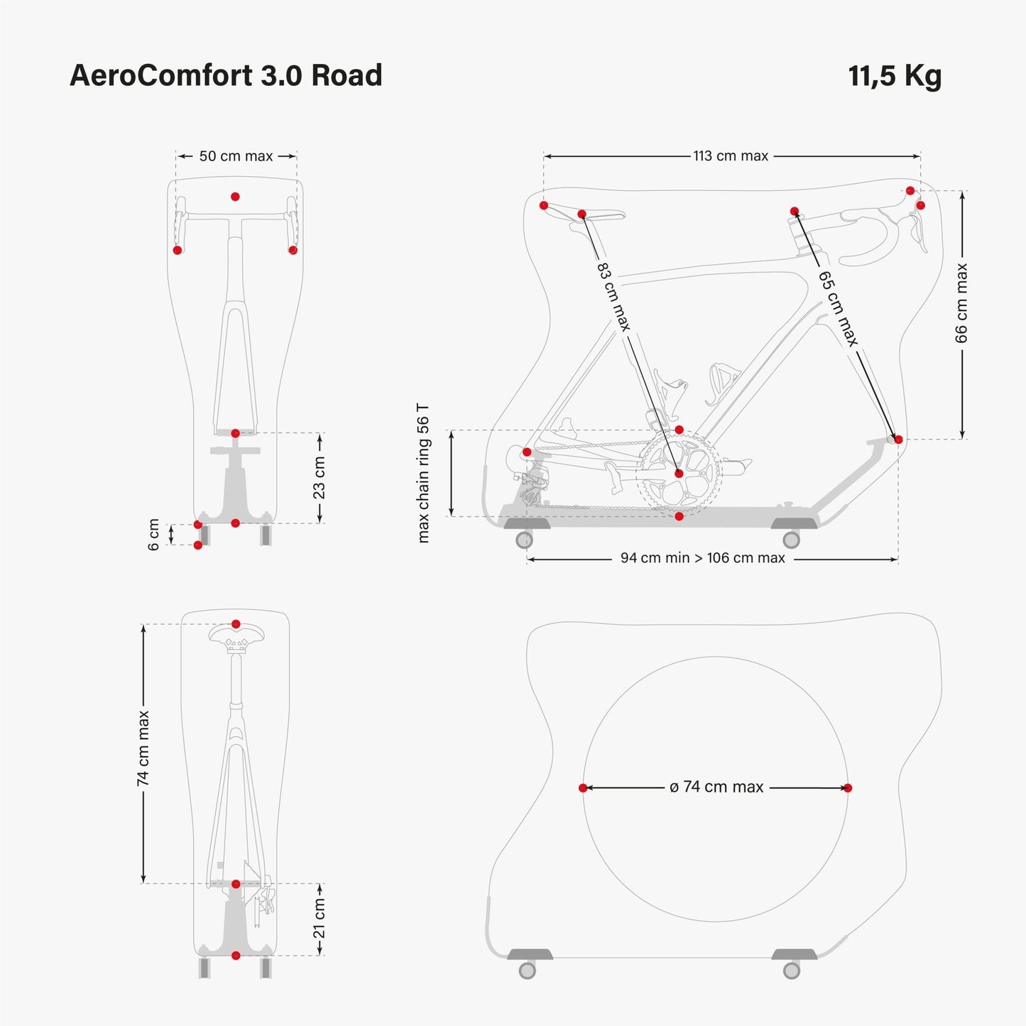 Scicon Aerocomfort 3.0 Road Bike Travel Bag - D Byk Store