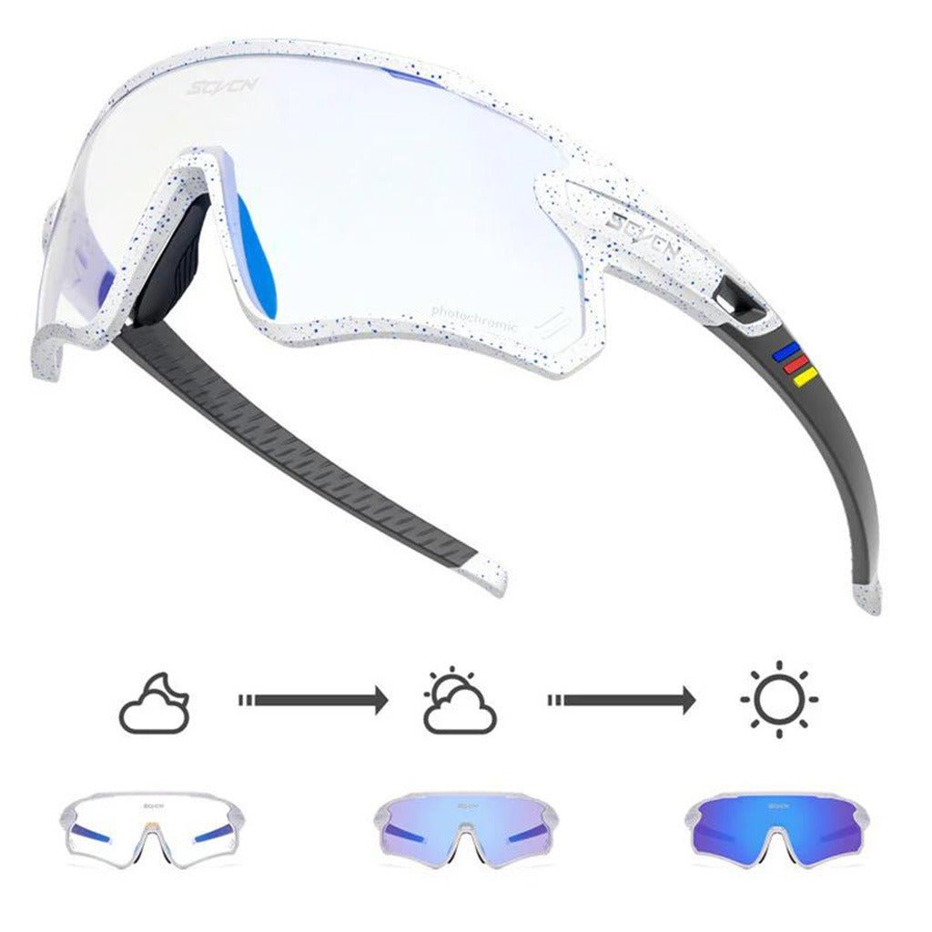 SCVCN S1 Coloured Photochromic Sunglasses - Blue/White - D Byk Store