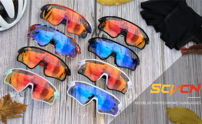 SCVCN S1 Coloured Photochromic Sunglasses-Red/Pink/Green - D Byk Store