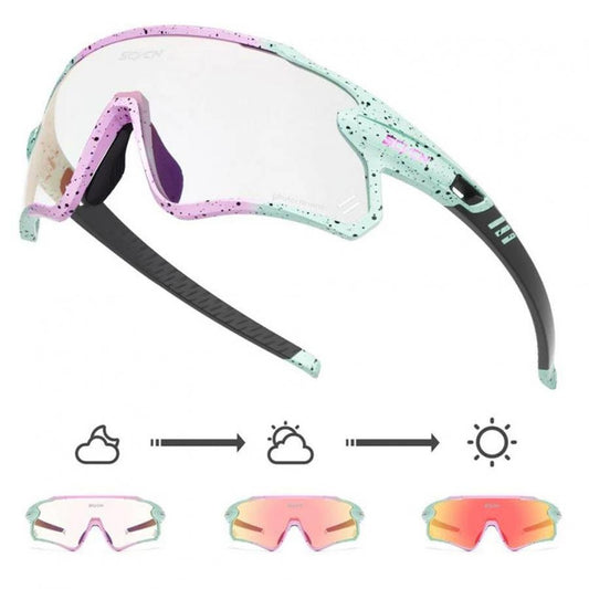 SCVCN S1 Coloured Photochromic Sunglasses-Red/Pink/Green - D Byk Store
