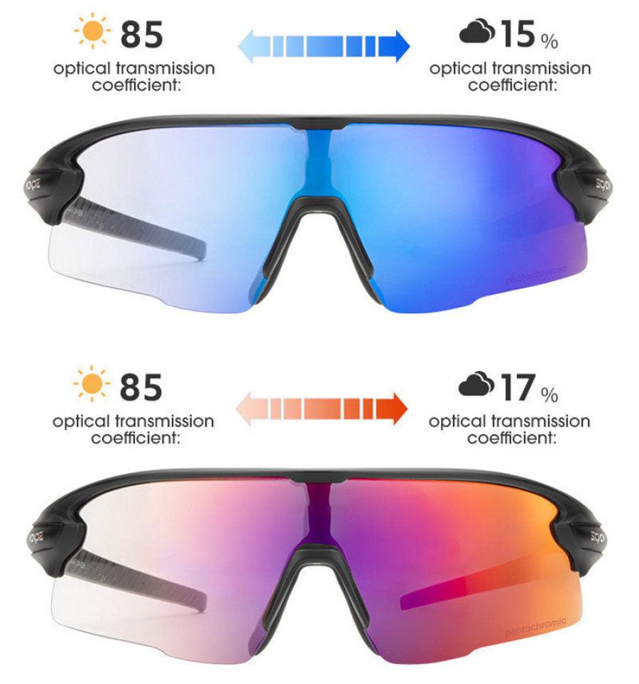 SCVCN S2 Coloured Photochromic Sunglasses-Red/Black - D Byk Store